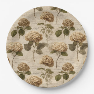 Prato De Papel Padrão Floral Botânico Vintage (1)