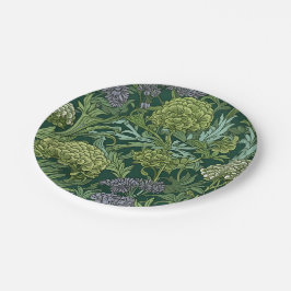 Prato De Papel Padrão floral contínuo no estilo de William Morris