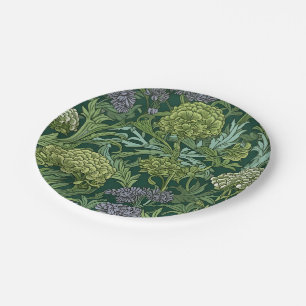 Prato De Papel Padrão floral contínuo no estilo de William Morris