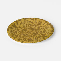 Padrão floral dourado ornamentado com simétrico