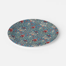 Padrão floral em folhas verdes com fundo azul