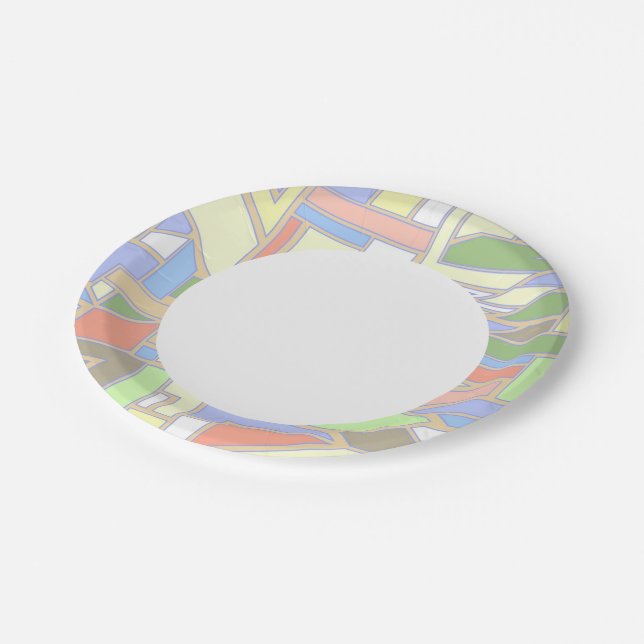 Prato De Papel Padrão geométrico 3 (Inclinado)