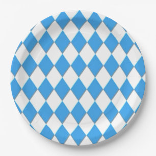 Prato De Papel Padrão geométrico bávaro Oktoberfest