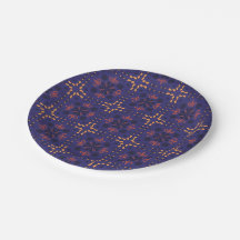 Padrão geométrico contínuo com laranja e vermelho 