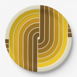 Prato De Papel Padrão Geométrico do Estilo de Imagem Retroativa d