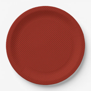 Prato De Papel Padrão geométrico pequeno vermelho