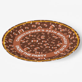 Prato De Papel Padrão Inabalável De Futebol Americano