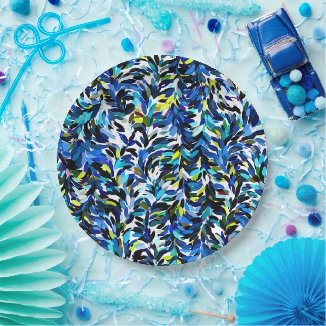 Prato De Papel Padrão legal de pintura de cor de verão (Festa)