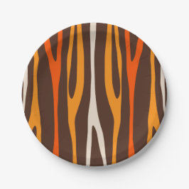 Prato De Papel Padrão Mínimo Moderno de Abstrato de Floresta Estr