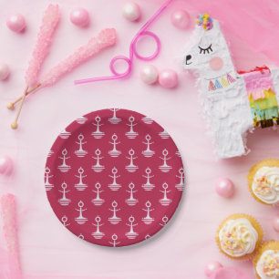 Prato De Papel Padrão moderno de âncoras