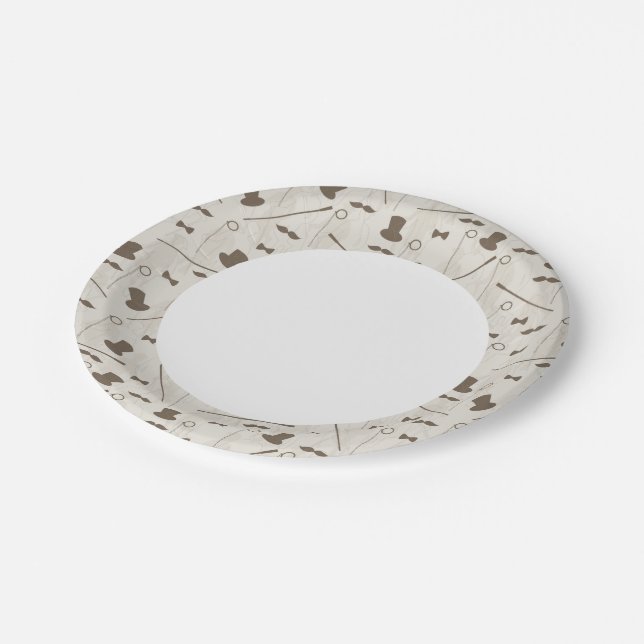 Prato De Papel Padrão retrô para o homem 2 (Inclinado)