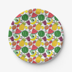 Prato De Papel padrão uniforme de fruta Padrão da superfície da
