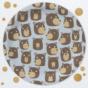 Prato De Papel Padrinho do Urso Pequeno