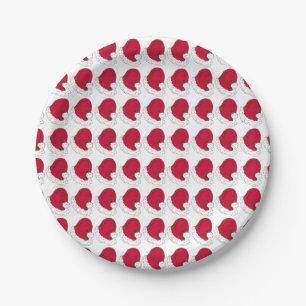 Prato De Papel Pai Natal Pai Natal Chapéu Vermelho