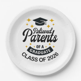 Prato De Papel Pais aliviados de graduado engraçado formatura 202