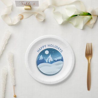 Prato De Papel Paisagem Congelada Pacífica Personalizada