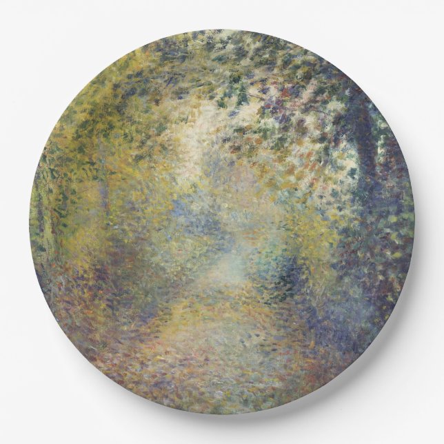 Prato De Papel Paisagem na floresta (por Pierre-Auguste Renoir) (Frente)