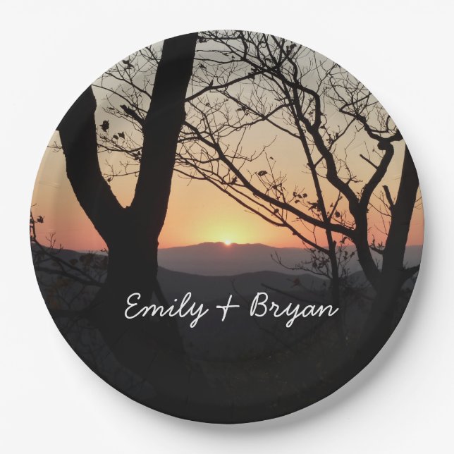 Prato De Papel Paisagem Nacional do Parque Sunset Shenandoah (Frente)