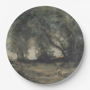 Prato De Papel Paisagem (por Camille Corot)