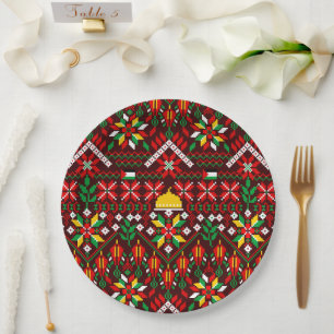 Prato De Papel Palestina Tatreez Embroderia Tradicional