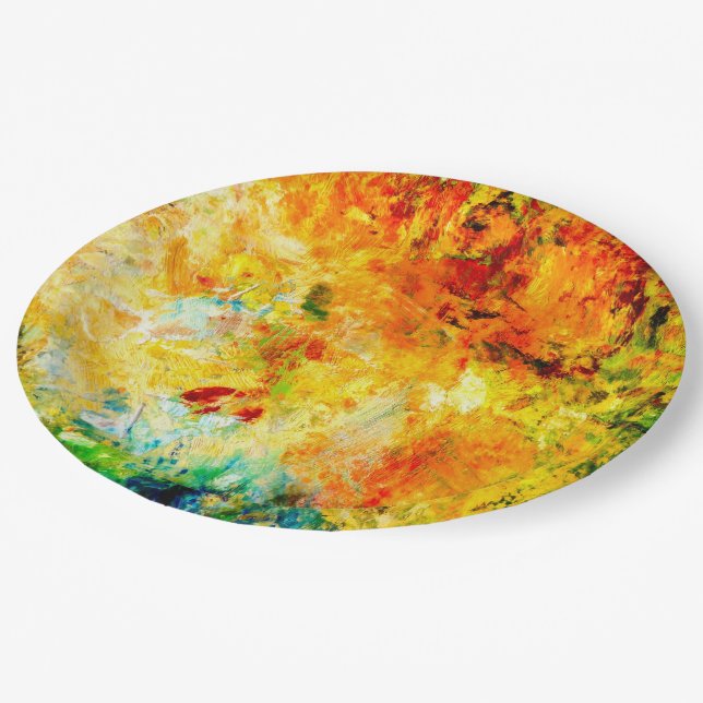 Prato De Papel Paleta de artistas colorida (Inclinado)