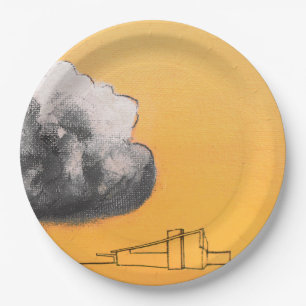 Prato De Papel Palm Primaveras Alexander Storm Cloud Aproximando-