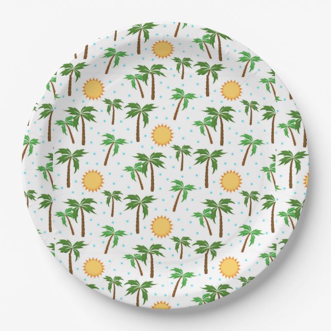 Prato De Papel Palmeiras e Sol (Frente)