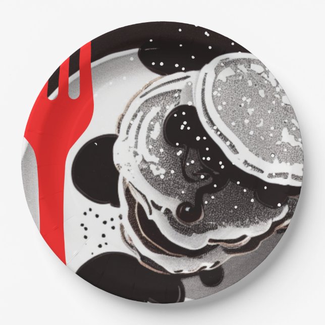 Prato De Papel Pancakes e pranchas de papel (Frente)