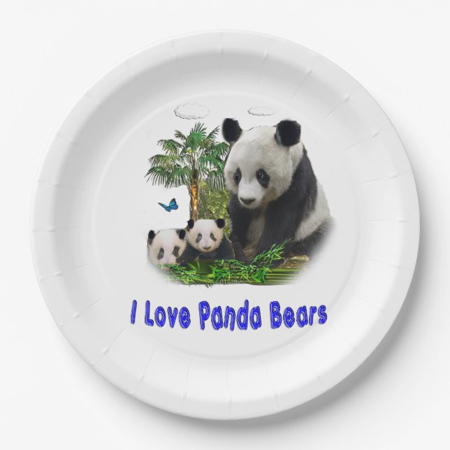 Prato De Papel panda beras (Frente)