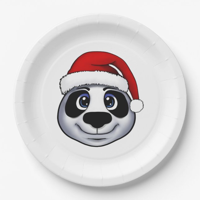 Prato De Papel Panda Natal (Frente)