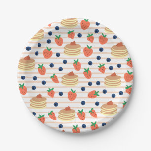 Prato De Papel Panquecas e Berries