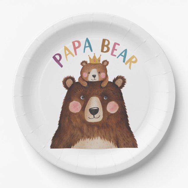 Prato De Papel Papa Bear (Frente)