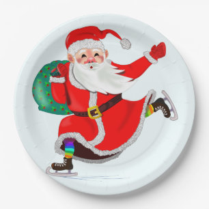 Prato De Papel Papai Noel - Feliz Natal
