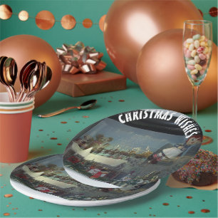 Prato De Papel Papai Noel Pólo Norte Natal