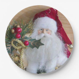 PRATO DE PAPEL PAPAIS NOEIS DE NATAL DECORATIVOS