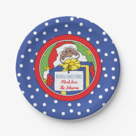 Prato De Papel Papais noeis de Placa de Papel de Natal Personaliz