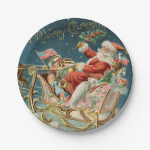 Prato De Papel Papais noeis E Seu Pequeno Dorsal