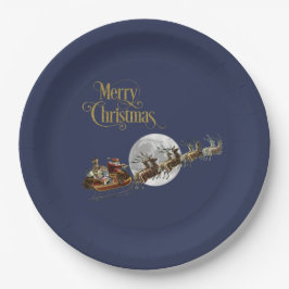 Prato De Papel Papais noeis Sleigh Ride