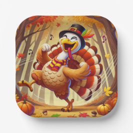 Prato De Papel Papéis de Ação de Graças Festivo - Turquia