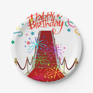 Prato De Papel Papéis de aniversário, tapete vermelho