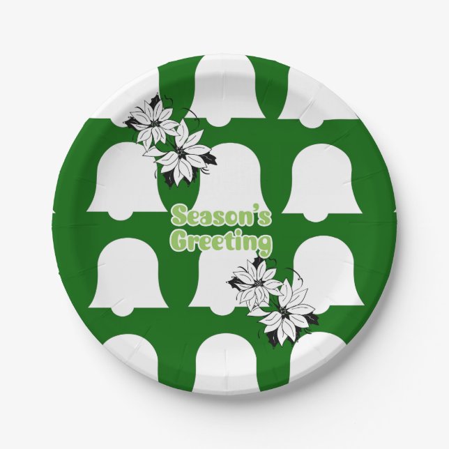 Prato De Papel Papéis de Natal, Selos de Saudações (Frente)