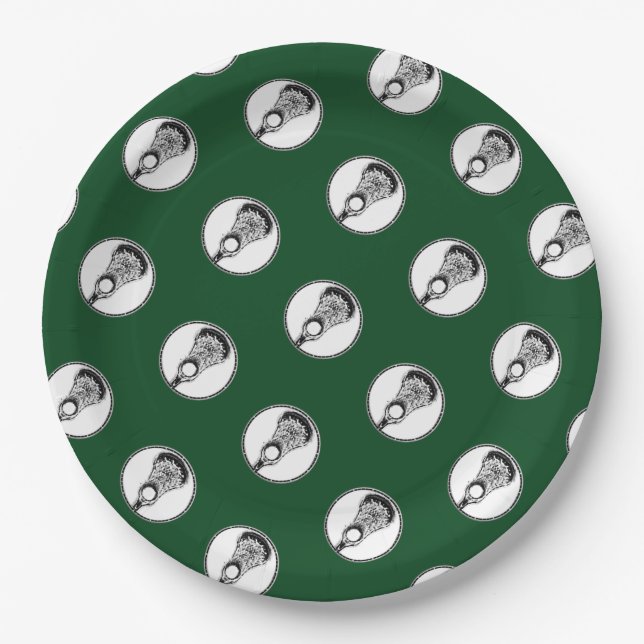 Prato De Papel Papéis do Partido Esportivo Lacrosse (Frente)