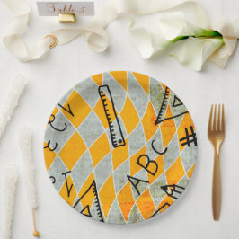 Prato De Papel Papéis escolares e festas