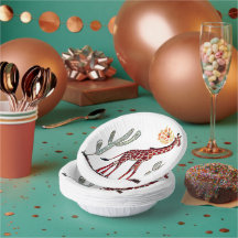 Papel "Animal Giraffe Bowl" de 7"