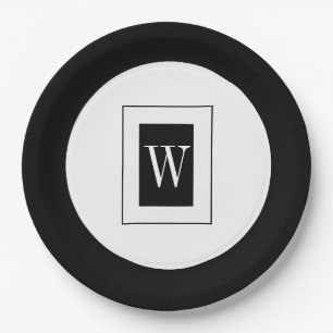 PRATO DE PAPEL PAPEL CHIQUE PLATE_BLACK/WHITE