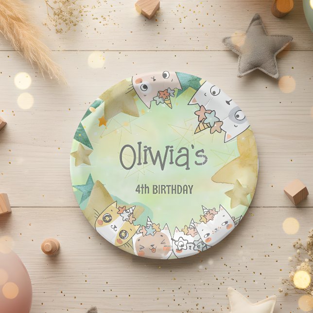 Prato De Papel Papel de aniversário de milho-catica (Criador carregado)