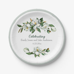 Prato De Papel Papel De Casamento Molho Magnolia Greenery Pl