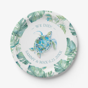 Prato De Papel Papel De Casamento Personalizado Elegante Planta T