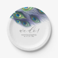 Papel de Casamento Plata Peacock Majestoso