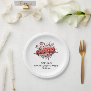 Prato De Papel Papel De Casamento Retroativo De Festa de solteira
